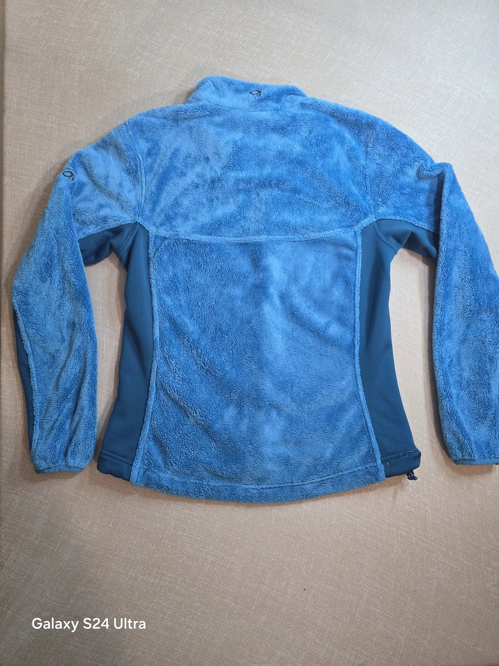 Mountain Hardwear Fleece Jacket Womens Small Blue Full Zip Lined Pockets Hiking